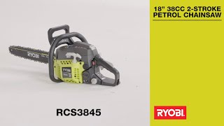 Getting started with your RYOBI 18” 38CC 2stroke petrol chainsaw RCS3845 [upl. by Tedric]