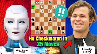 Stockfish 161 CHECKMATED World Champion Magnus Carlsen in 25 Moves In Chess  Chess Strategy  AI [upl. by Zales]