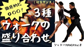 【社交ダンス】３種ウォークの盛り合わせ・徹底的に〇〇！by シャドーMANIA Vol 8 [upl. by Faruq]