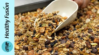 Easy Homemade Granola Recipe By Healthy Food Fusion Aids in Weight loss [upl. by Erreid]