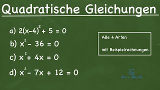 Quadratische Gleichungen lösen mit Beispielen [upl. by Emerej271]