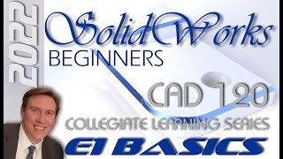 E1 SolidWorks 2022  Basic Modeling for Beginners Tutorial with Training Guide  Tips [upl. by Acinomed]