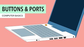 Computer Basics Buttons and Ports on a Computer [upl. by Enedan]