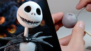 Sculpting JACK SKELLINGTON from The Nightmare Before Christmas Polymer Clay Timelapse  Ace of Clay [upl. by Onileba863]