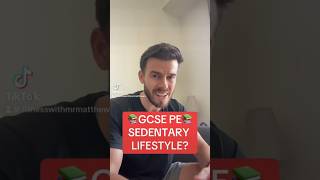 GCSE PE What is a sedentary lifestyle fyp shorts education exam revision pe gcse [upl. by Cecelia]