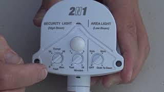 Security Light Installation Part 9 Setting Dusk to Dawn Light Control on 2N1 Area PIR [upl. by Joby]