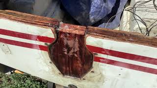 1978 Glas Ply boat inboard to outboard conversion part 2 [upl. by Nitsuj]