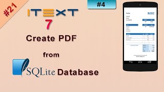 4 Create PDF from SQLite Database  itext pdf android  itext Android Studio tutorial [upl. by Refynnej]