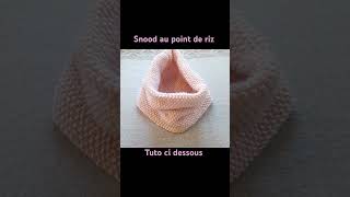 Snood au point de riz youtubecreatorcommunity tricot snood écharpes [upl. by Yul915]