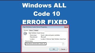 How to fix This Device Cannot Start Code 10 Error [upl. by Lewan]