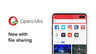 Opera Mini now with sharing files offline  Opera Mini  Mobile browser [upl. by Ainud286]