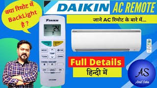 Daikin AC Remote Control  Daikin AC Remote Setting in Hindi  How to Use Daikin AC Remote  daikin [upl. by Rizas]