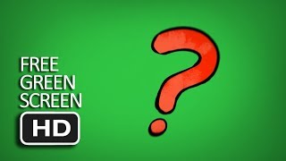 Free Green Screen  Comic Question Mark Animated [upl. by Garvin]