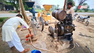 Amazing Peter Diesel Engine Work With Flour Machine  Biggest Peter Diesel Engine [upl. by Esojnauj446]