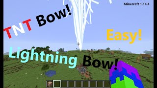 How to make an exploding arrow and Lightning arrow with Command blocks Minecraft 1144 [upl. by Lokcin902]