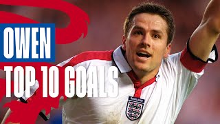 10 INCREDIBLE MICHAEL OWEN GOALS ⚽️ Best Goals for the Three Lions  Top 10  England [upl. by Porty]