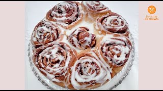 CINNAMON ROLLS Pão de canela receita original americana [upl. by Tatia]