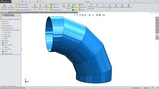 Solidworks Sheet Metal Elbow [upl. by Nagrom569]