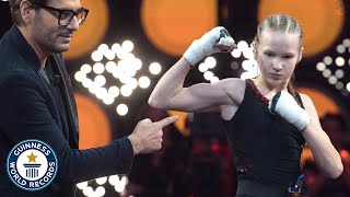 Most punches in one minute female  Guinness World Records [upl. by Tatia195]