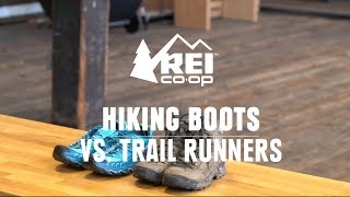 Compare Hiking Boots vs Trail Runners  REI [upl. by Marice]