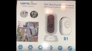 Wansview Wireless WiFi Battery Powered Camera UnboxingSetup [upl. by Aicirtan]