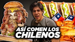 Probando COMIDA CALLEJERA en Chile 🇨🇱  😲🇨🇱 ¡Una completa locura ¿Es Realmente Buena [upl. by Solberg]