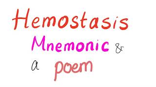 Hemostasis Mnemonic amp Poem 😍  Platelets and Coagulation  Hematology Series [upl. by Alfredo]