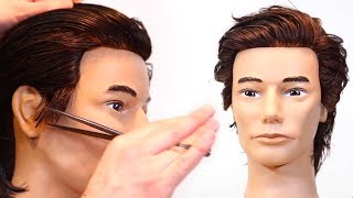 Medium Length Mens Haircut Tutorial [upl. by Htabazile]