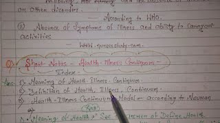 HEALTHILLNESS CONTINUUM MODEL [upl. by Yentruocal]