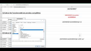 Comment calculer une ancienneté dans Excel [upl. by Annaxor]