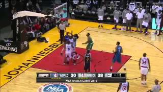 52YearOld Hakeem Olajuwon Hits Dream Shake Jumper in NBA Africa Game [upl. by Eirdua980]