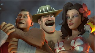 SFM WAR OF THE COMMUNITIES TF2 VS FORTNITE Remastered [upl. by Ahsenit]