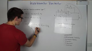 Invertierender Verstärker  Inverting amplifier  Elektrotechnik [upl. by Wachtel]