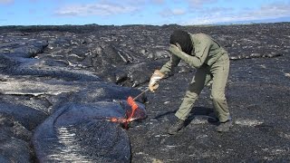 POV Of Geologists Collecting Lava [upl. by Parthena]