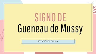 SIGNO DE MUSSY [upl. by Ecinuahs]