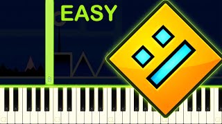 Stereo Madness  GEOMETRY DASH LEVEL 1  EASY Piano Tutorial [upl. by Atirak236]