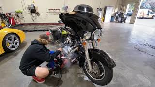 Harley Electra Glide Motorcycle Detailing amp Paint Correction [upl. by Benia]