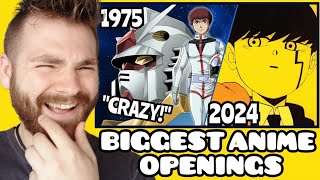 First Time Reacting to The MOST POPULAR Anime Opening of Each Year 1975  2024  ANIME REACTION [upl. by Desirea]