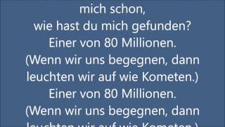 Max Giesinger  80 Millionen Lyrics [upl. by Vani]