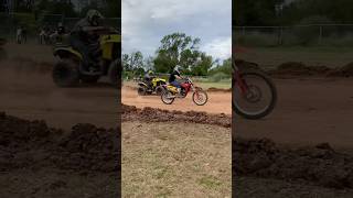 CRF 450r vs Renegade 1000 at The Atv Drag dirt atvmoto sendit 4x4 dragrace fyp dirtbike [upl. by Moon310]