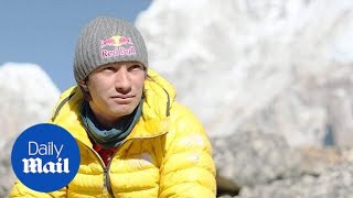 Alpinist David Lama seen before avalanche in Canada [upl. by Thorsten]