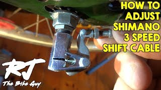 How To ConnectAdjust Shift Cable On Shimano 3 Speed Hub [upl. by Abelard515]