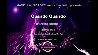 Tony Renis Quando Quando Karaoke Version [upl. by Kurr935]