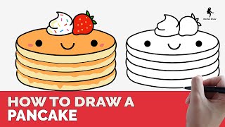 HOW TO DRAW A PANCAKE EASY [upl. by Dianemarie]