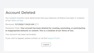 Roblox Deleted My Account Milkded Reupload [upl. by Adnalohs]