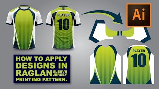 Applying Designs Over Raglan Sleeve Sublimation Printing Pattern In Adobe Illustrator [upl. by Yoko511]