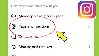 instagram Tags and mentions Setting [upl. by Enilav]