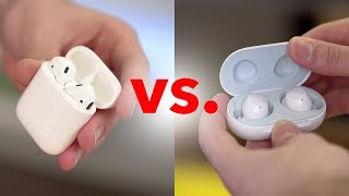 Der Vergleich AirPods vs Galaxy Buds  Welche sind besser [upl. by Ijnek]