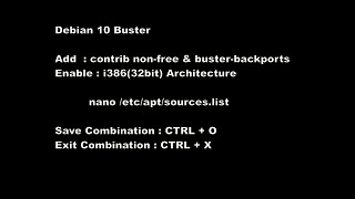 Debian 10 Buster  Add contrib nonfree amp backports amp enable i38632 Bit Architecture [upl. by Conrade209]