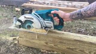 Makita DRS780Z 714quot Brushless 36V Rear Handle Circular Saw [upl. by Gwenora703]